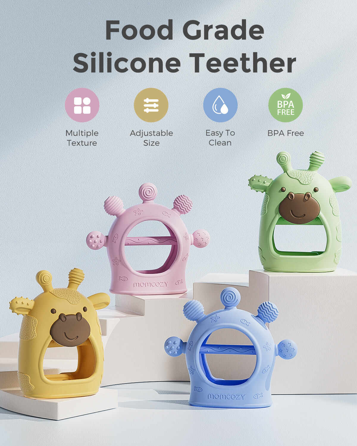 Momcozy 婴儿牙胶玩具 - 牙胶手套