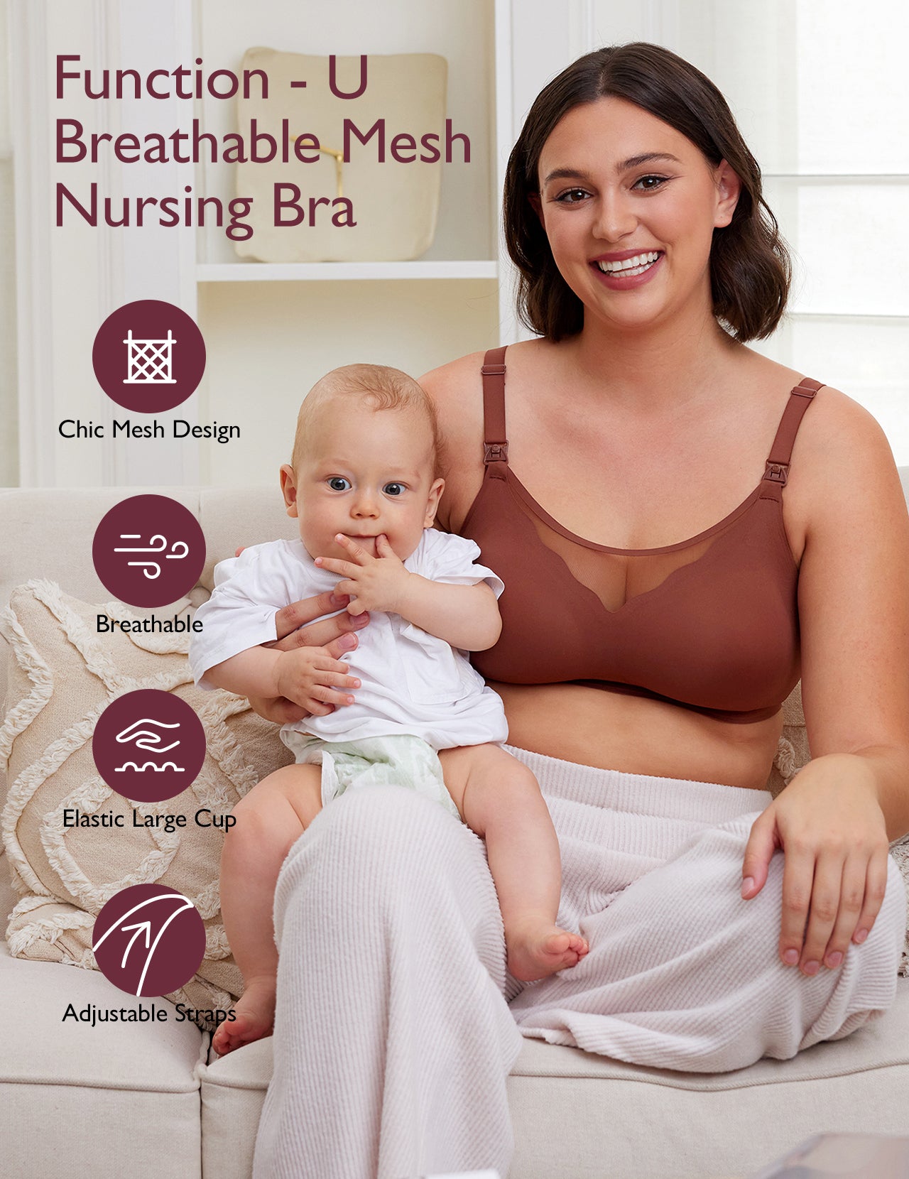 Stylish - V Mesh Nursing Bra