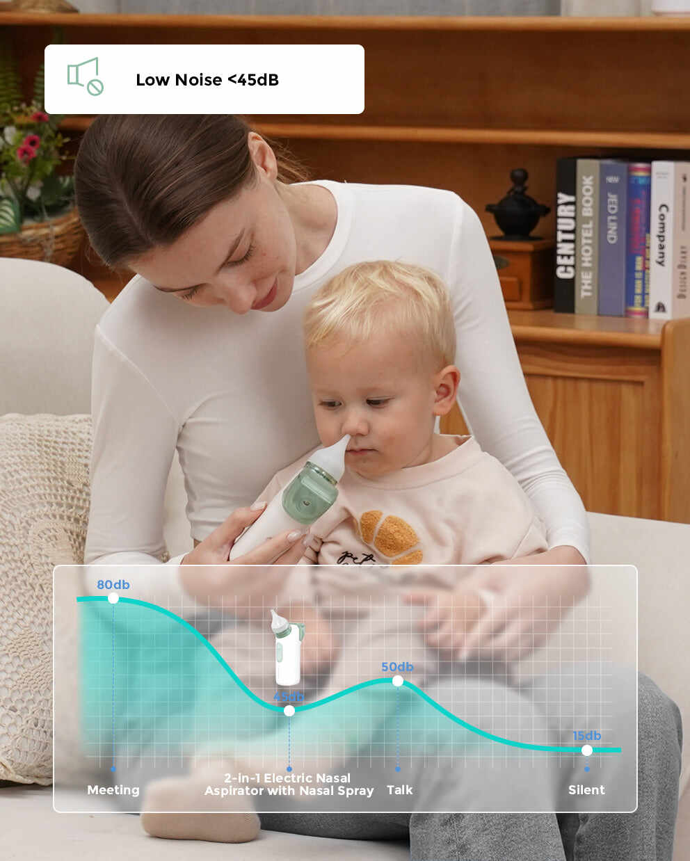 Momcozy 婴儿二合一吸鼻器 (带喷雾器)