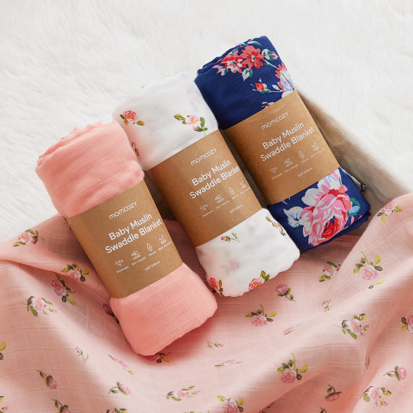 Momcozy Softness Upgrade Muslin Swaddle Blankets