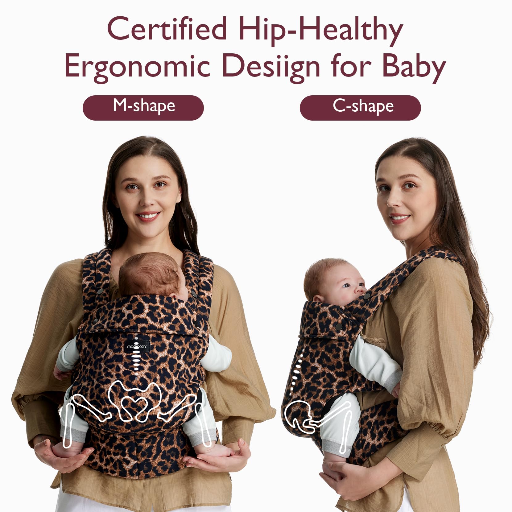 Ergonomic,Cozy and Lightweight - Baby Carrier Newborn to Toddler