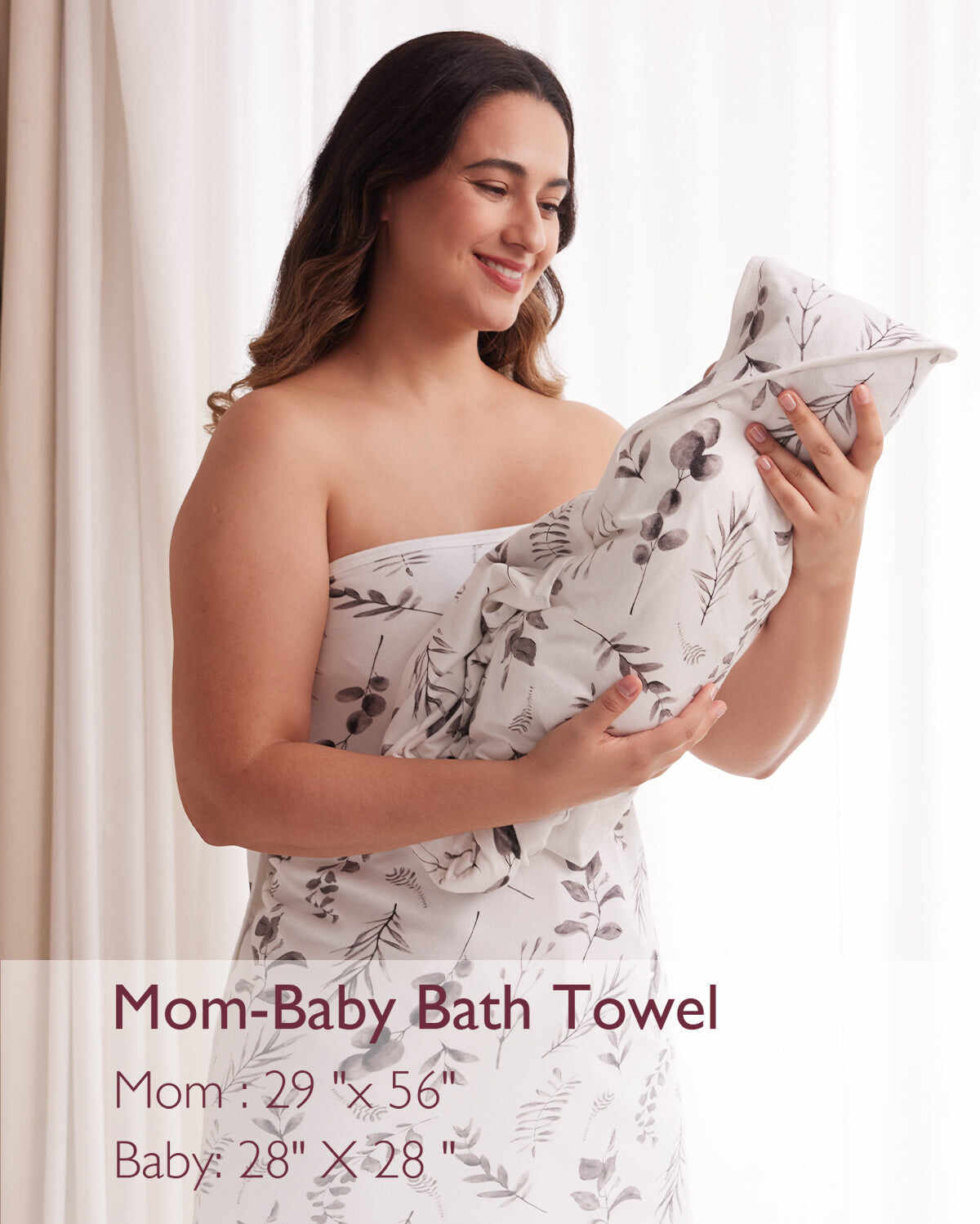 Momcozy 新生儿淋浴用连帽巾 - 2 条装（1 件装）