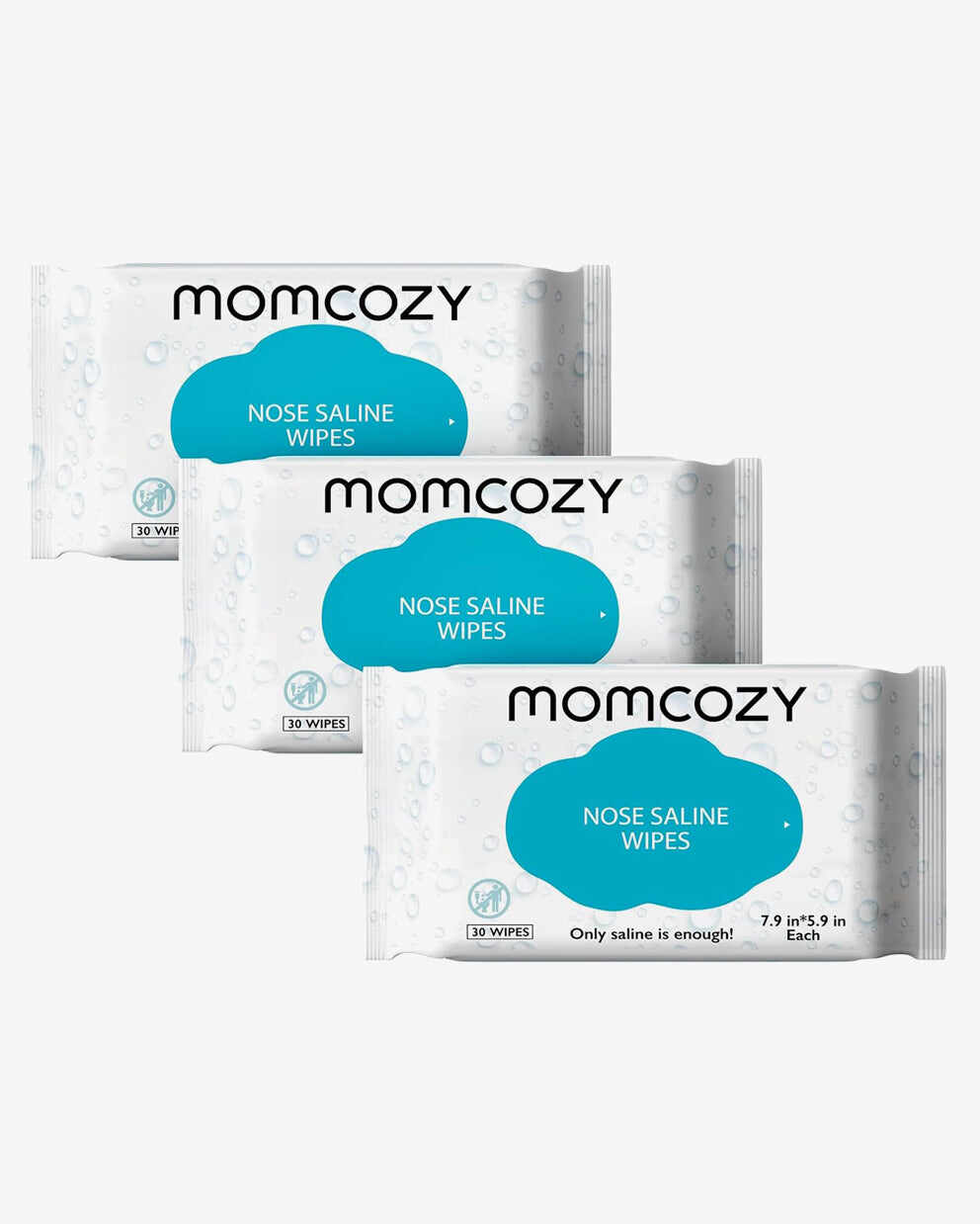 Momcozy 盐水鼻脸婴儿湿巾