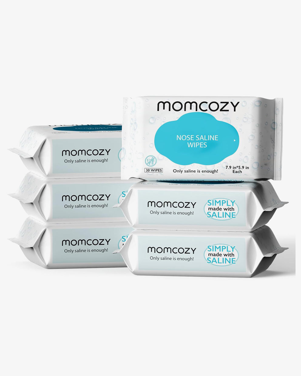 Momcozy Saline Nose and Face Baby Wipes