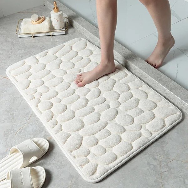 💥Last Day 48% OFF💥Cobblestone Embossed Bathroom Bath Mat