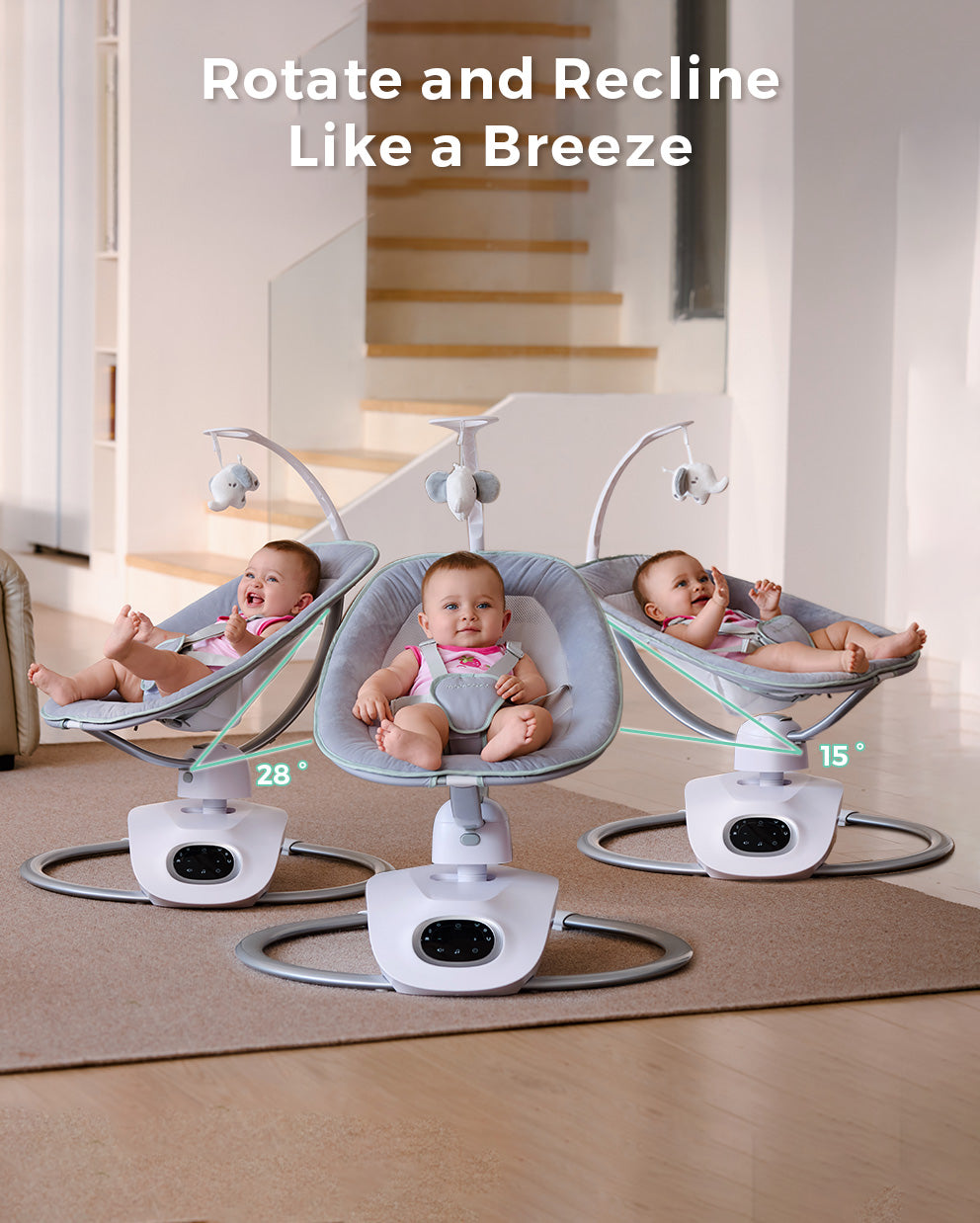 Momcozy CocoSway 3D-Motion Electric Baby Swing