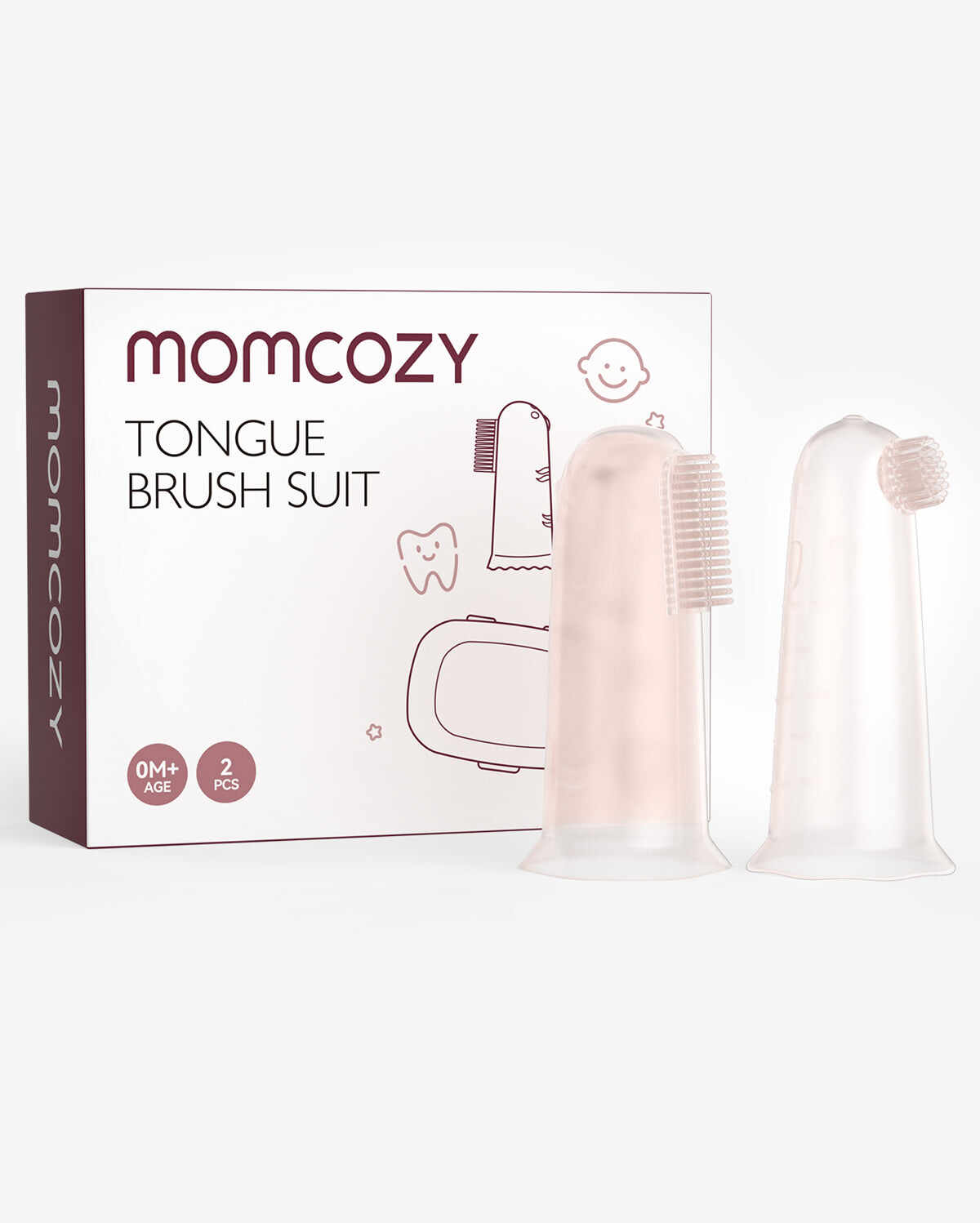 Momcozy 口腔护理系列： 婴儿手指牙刷、湿巾牙刷、舌苔清洁器和牙刷