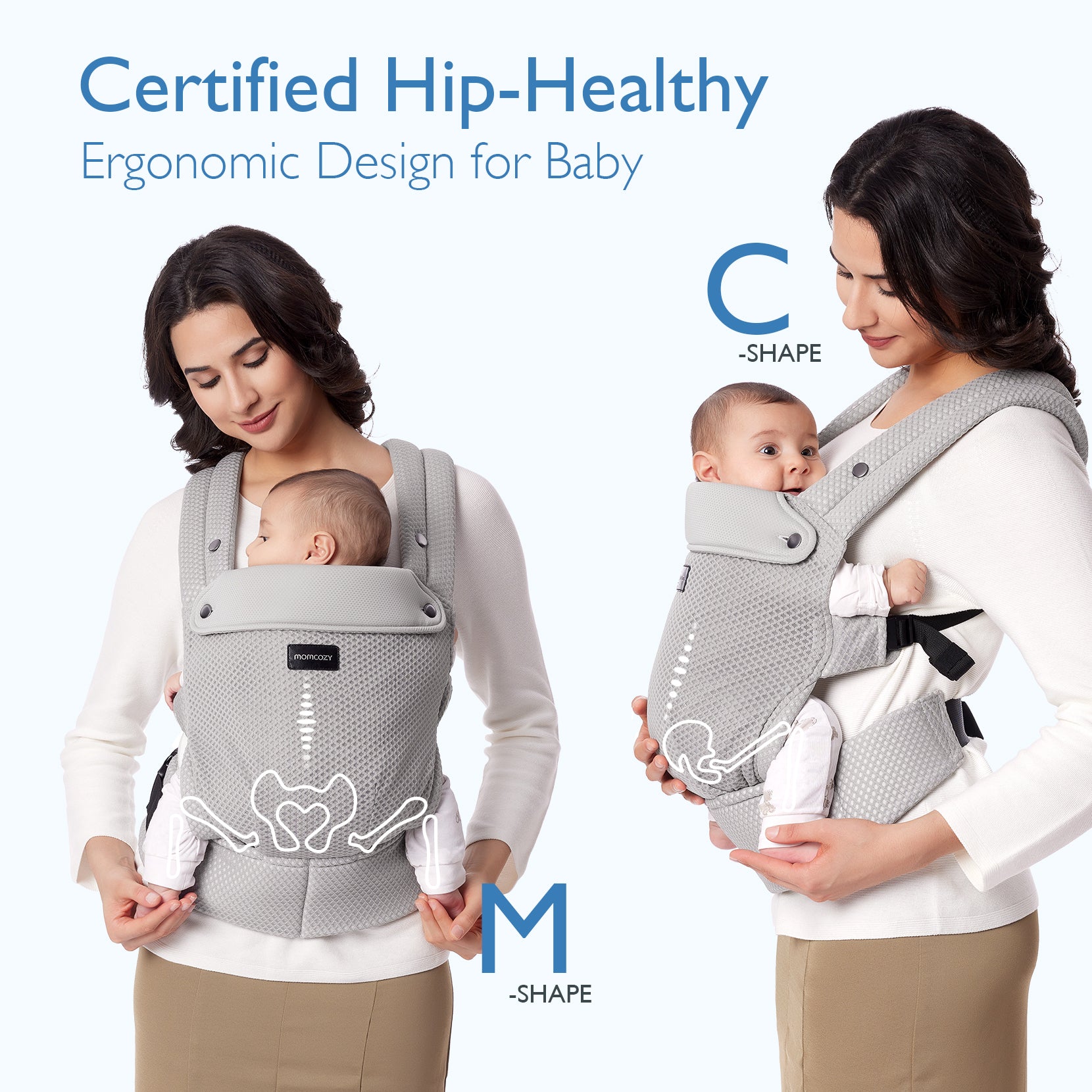 Ergonomic,Cozy and Lightweight - Baby Carrier Newborn to Toddler