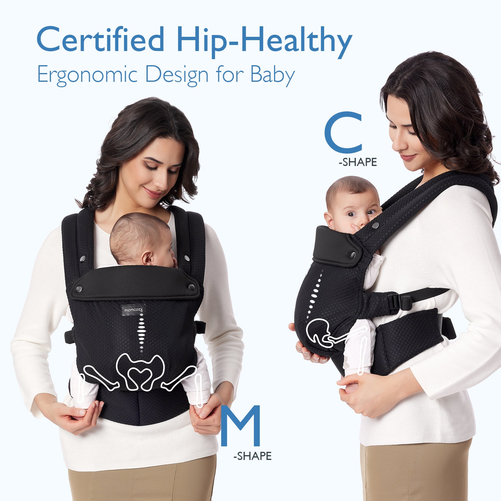 Ergonomic,Cozy and Lightweight - Baby Carrier Newborn to Toddler