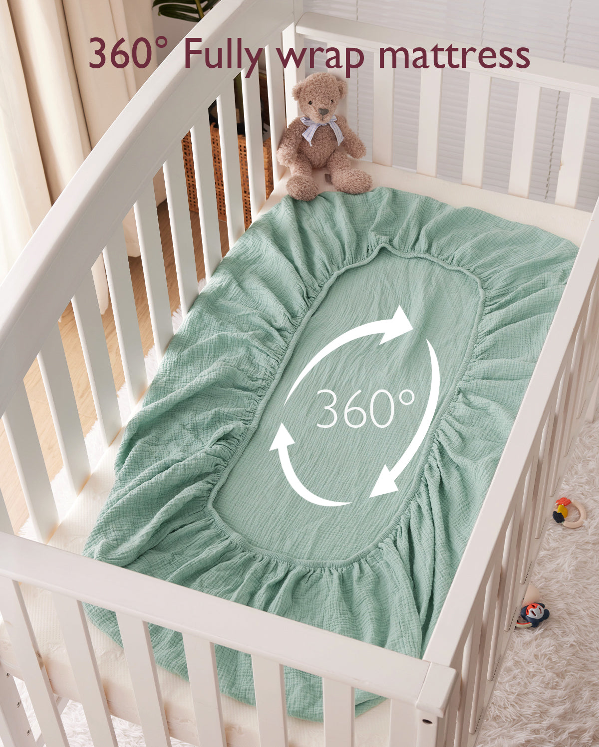 Momcozy Muslin Fitted Crib Sheets - 2 sizes