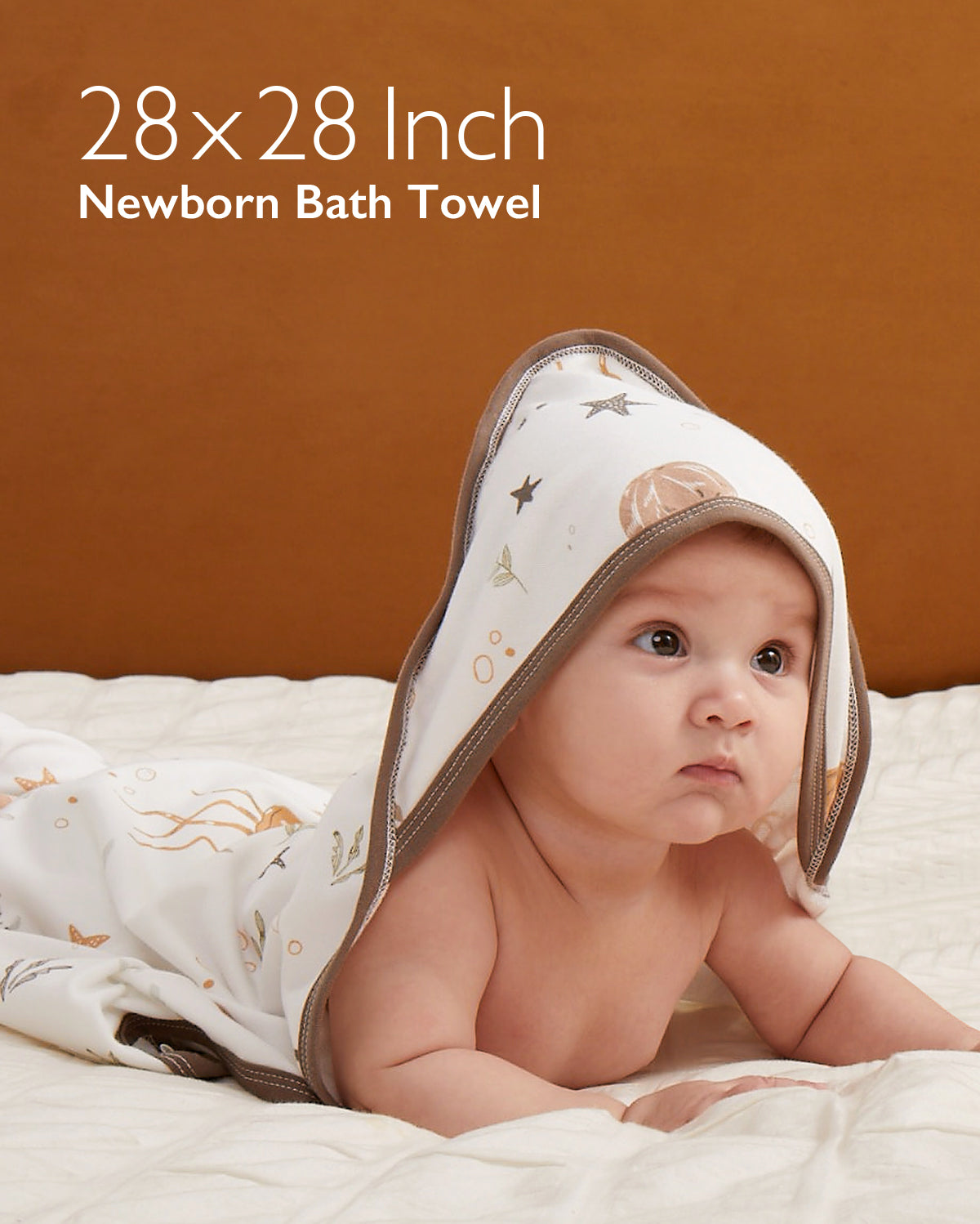 Momcozy Baby Hooded Towel for Newborn Shower - 2 Count (Pack of 1)