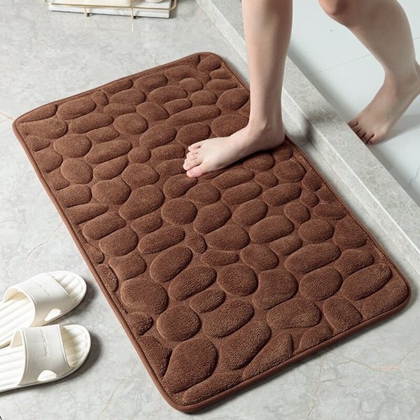 💥Last Day 48% OFF💥Cobblestone Embossed Bathroom Bath Mat