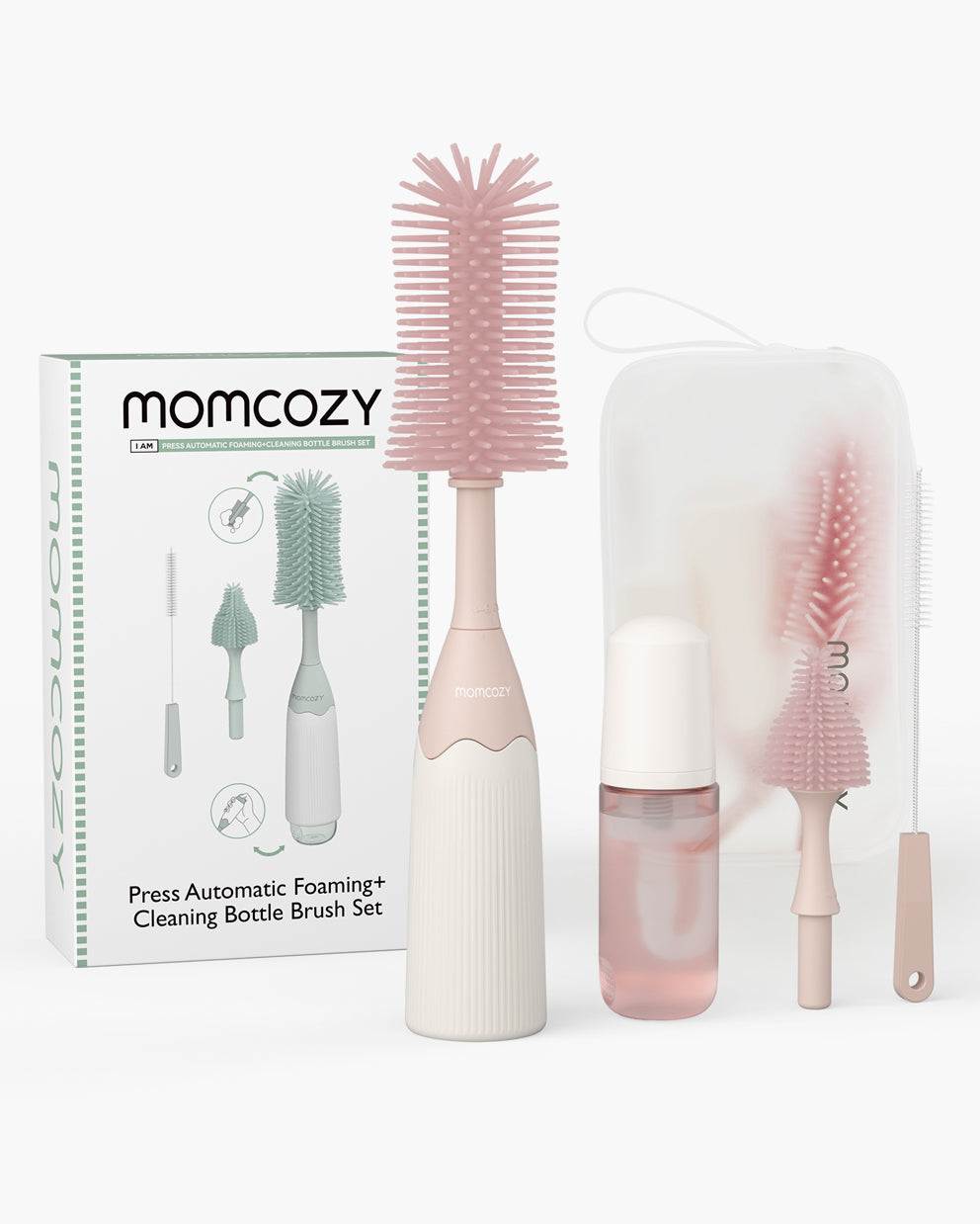 Momcozy Innovative Push-Press Design Bottle Brush Kit