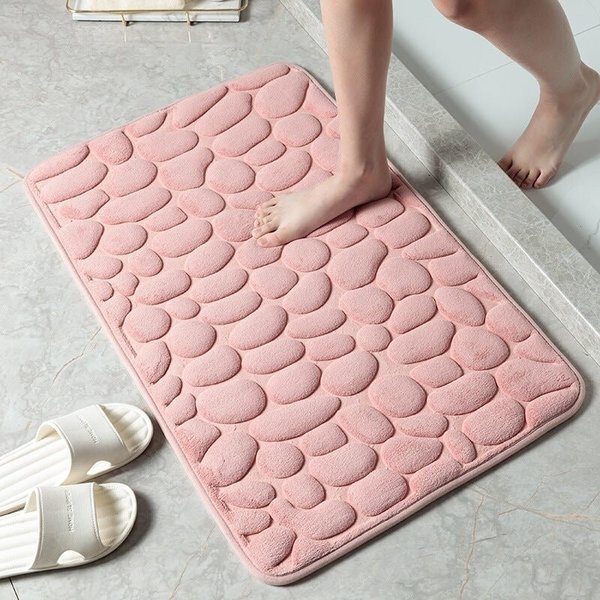 💥Last Day 48% OFF💥Cobblestone Embossed Bathroom Bath Mat