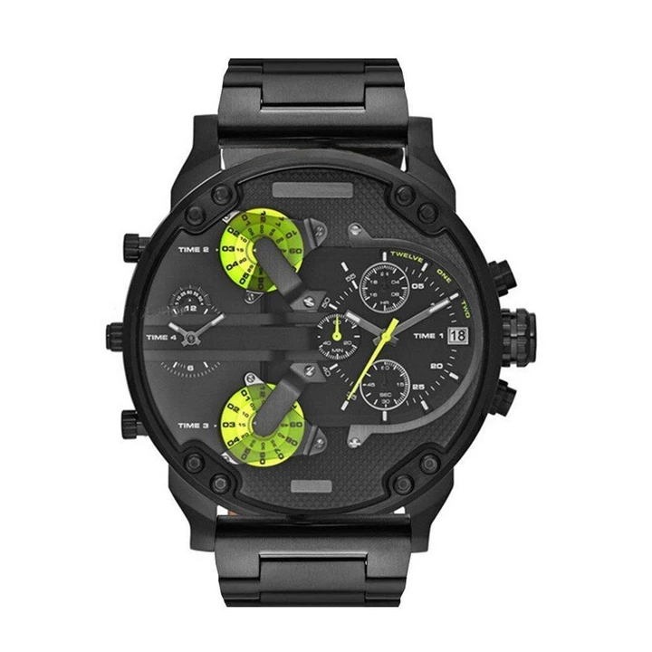 Buy 2 Free Shipping-2.0 Quartz Stainless Steel and Leather Chronograph Watch