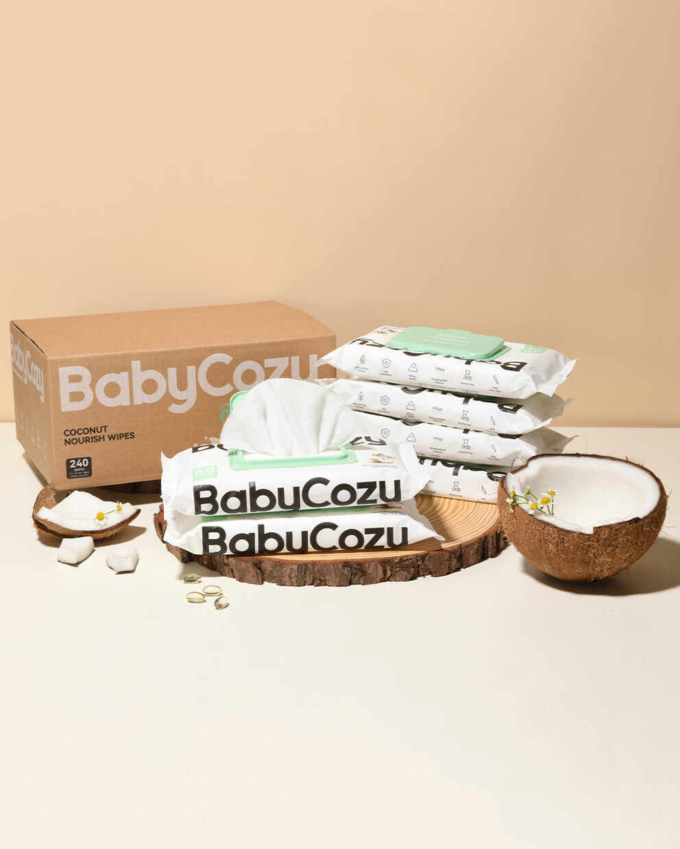 BabyCozy 婴儿滋润湿巾（6 包，240 片）
