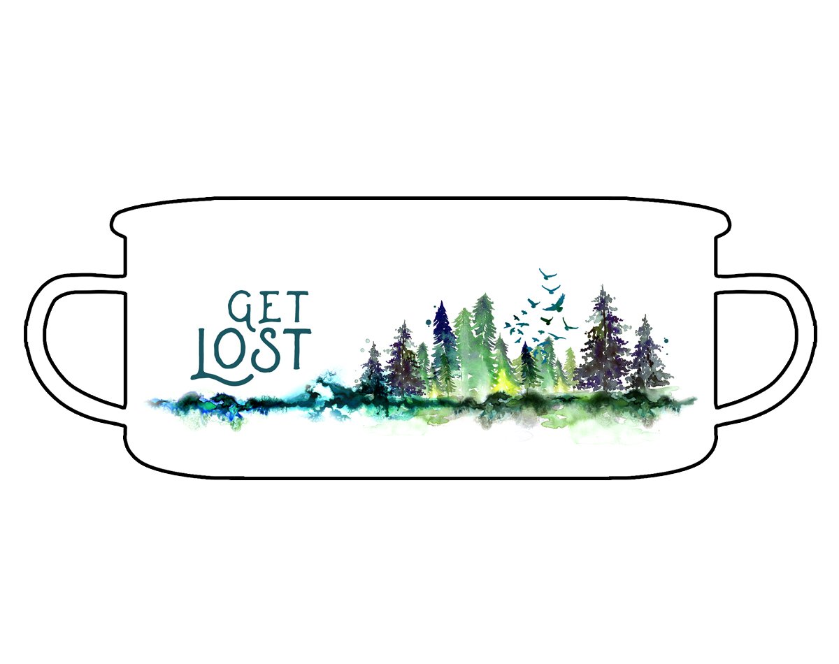 Get Lost Enamel Camp Mug