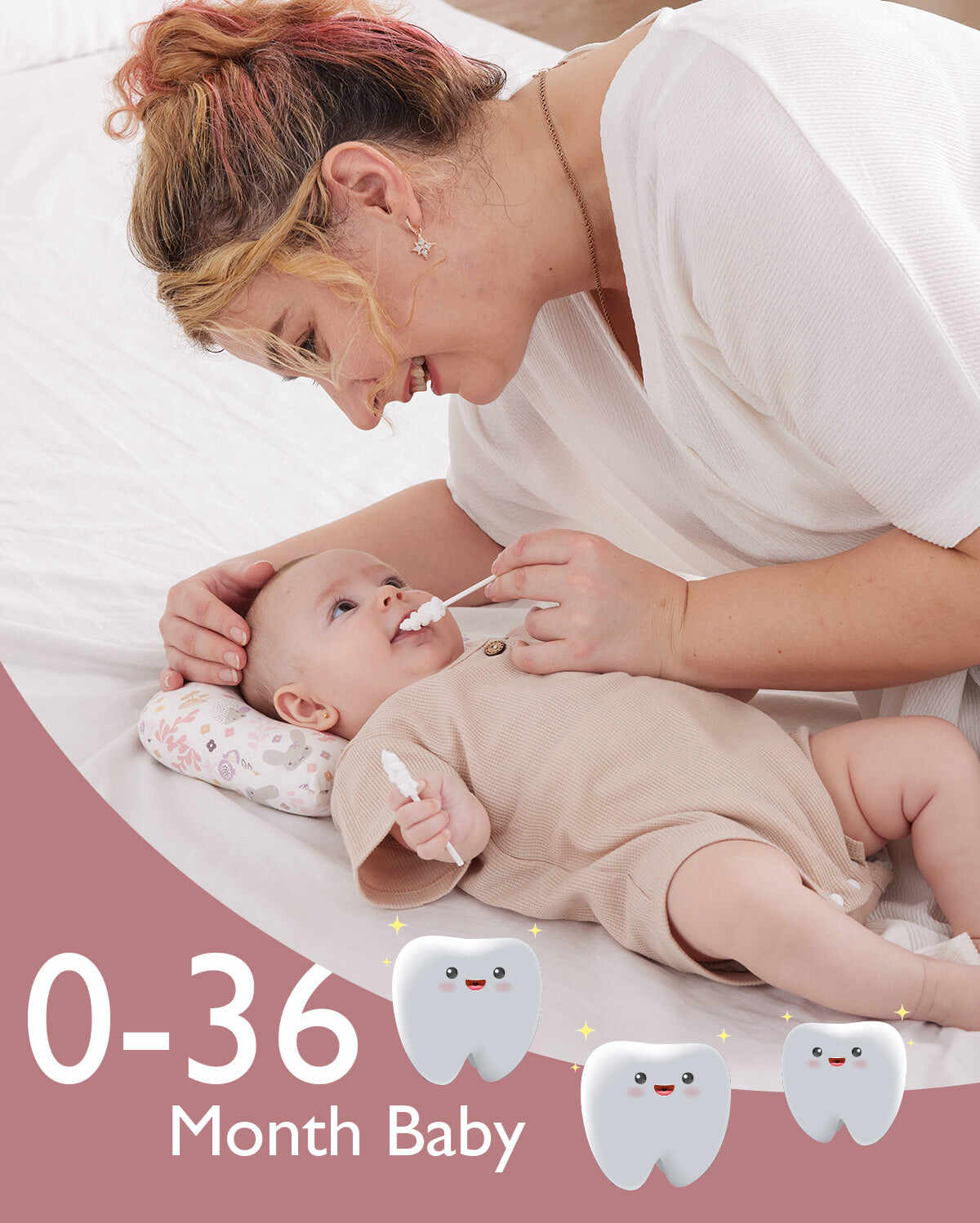 Momcozy 口腔护理系列： 婴儿手指牙刷、湿巾牙刷、舌苔清洁器和牙刷