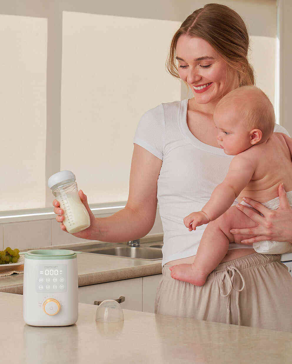 Nutri Smart 暖奶器和 120 个装母乳储存袋