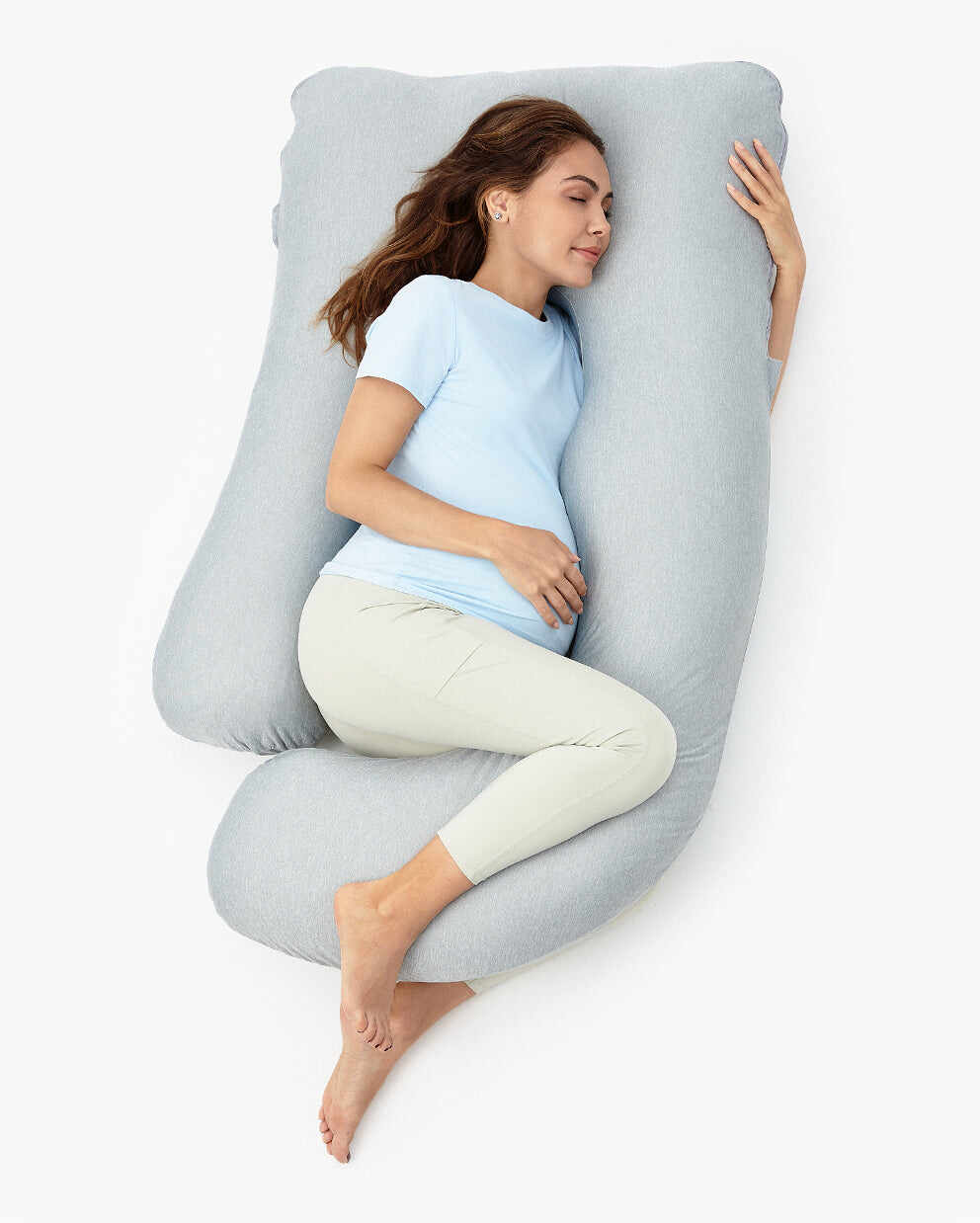 U Shaped Cooling Fabric Pregnancy Pillow