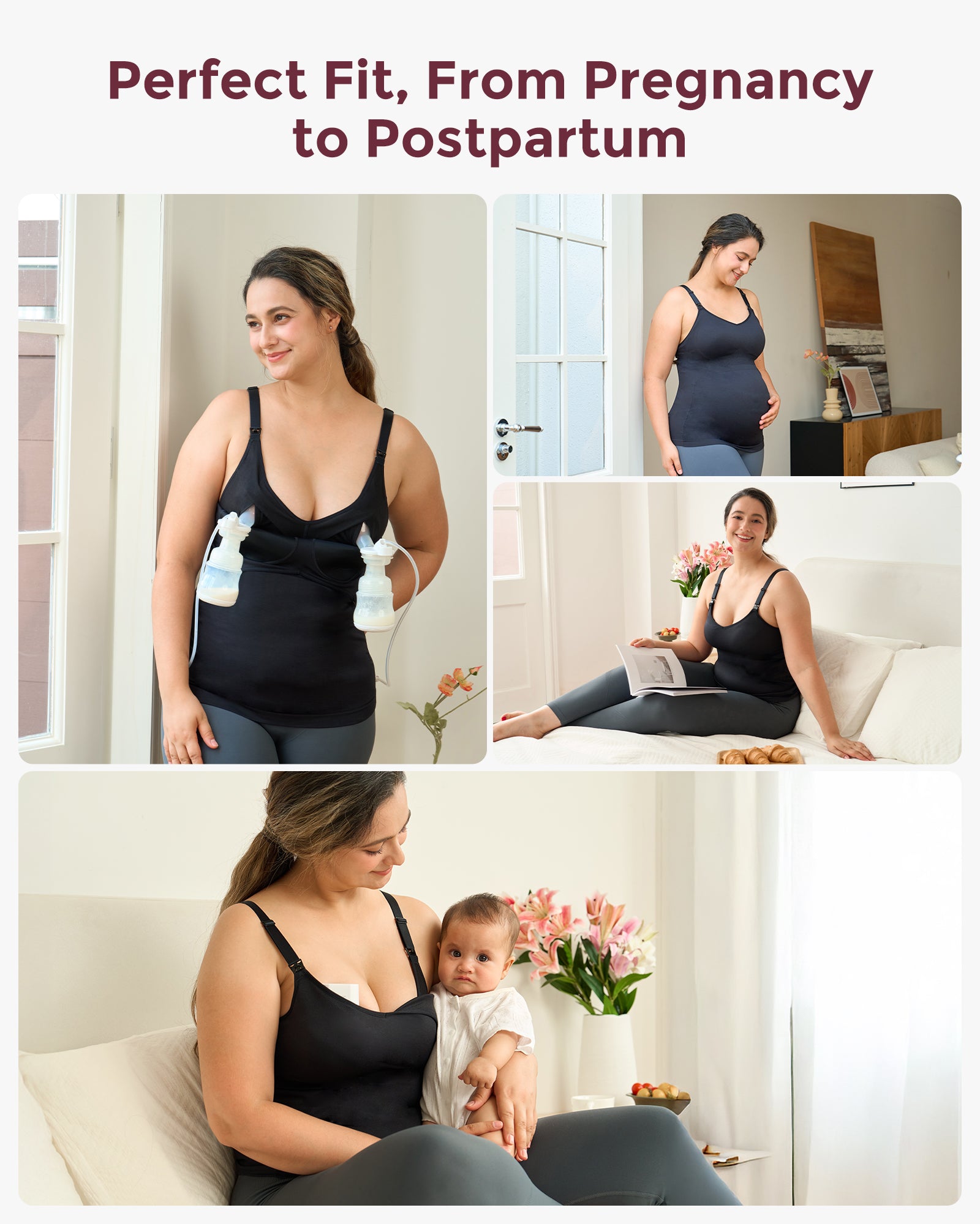 All-in-One Hands Free Pumping & Nursing Tank Tops