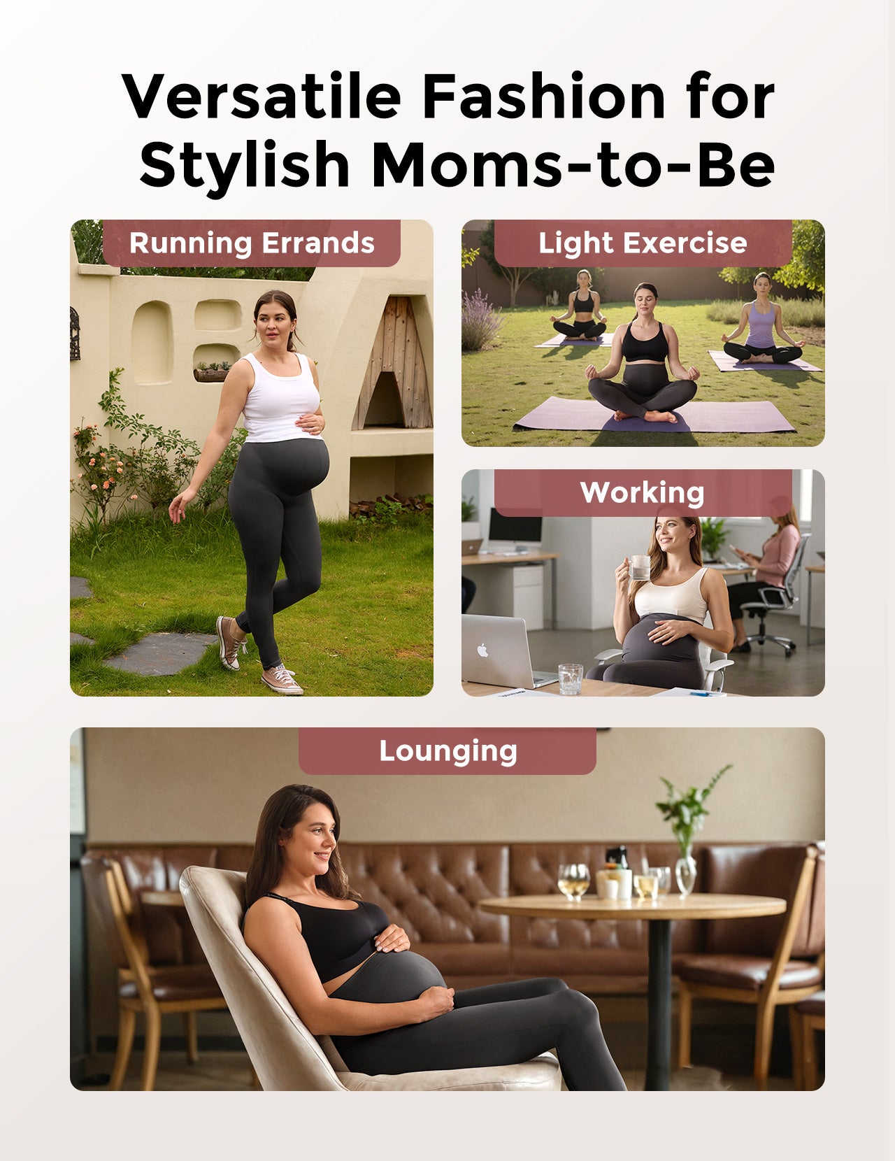 Maternity Leggings Over The Belly Maternity Yoga Pants