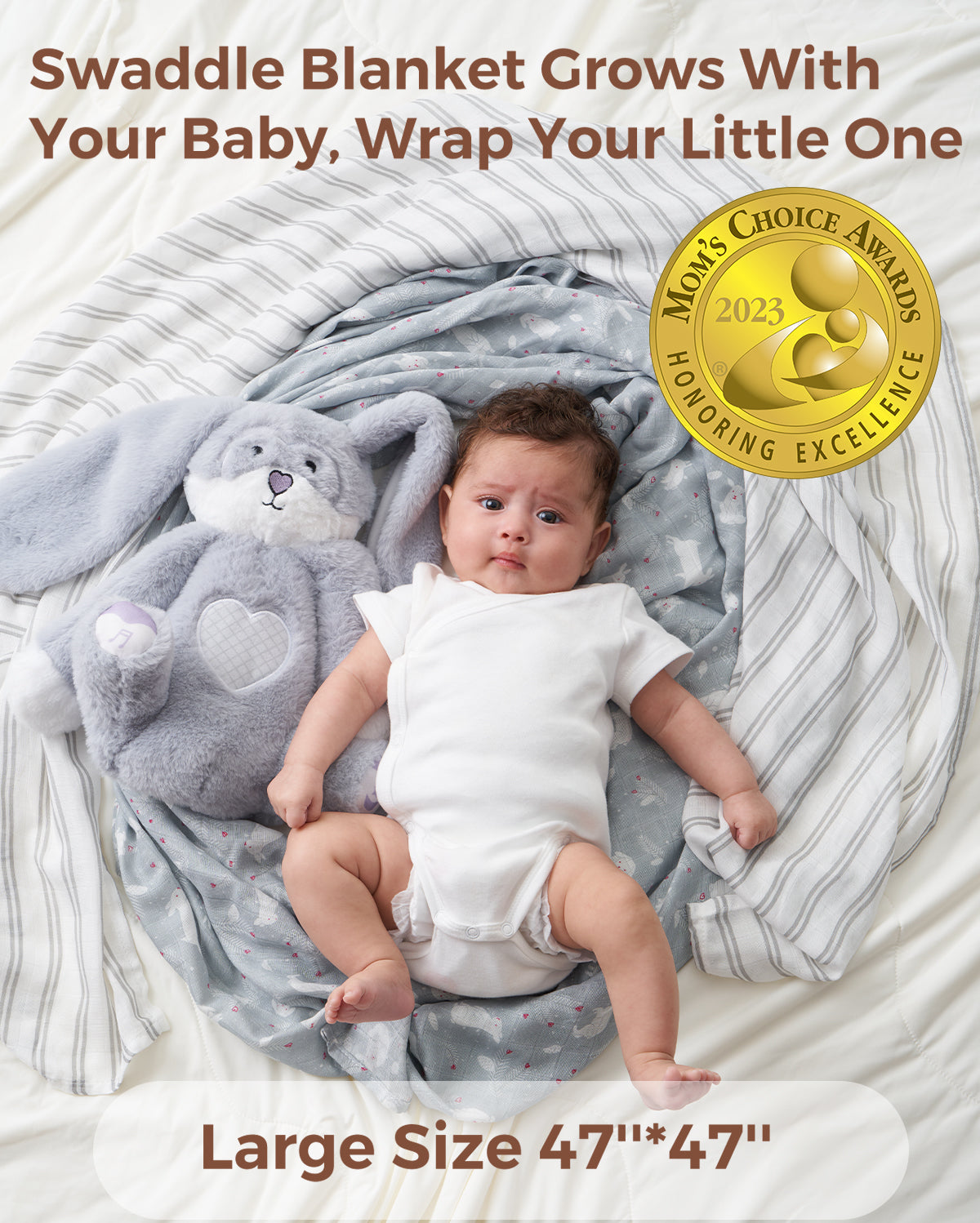 Momcozy Softness Upgrade Muslin Swaddle Blankets