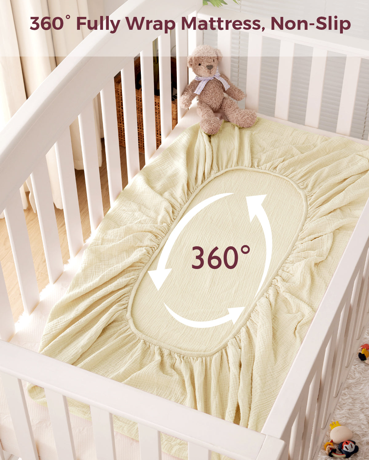 Momcozy Muslin Fitted Crib Sheets - 2 sizes