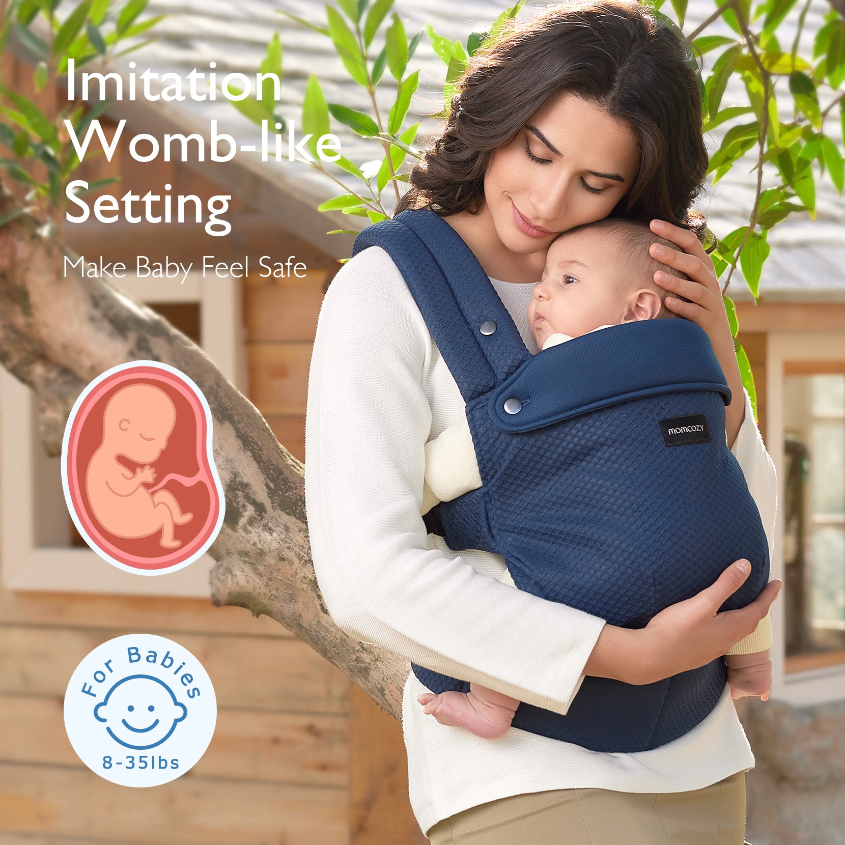 Ergonomic,Cozy and Lightweight - Baby Carrier Newborn to Toddler