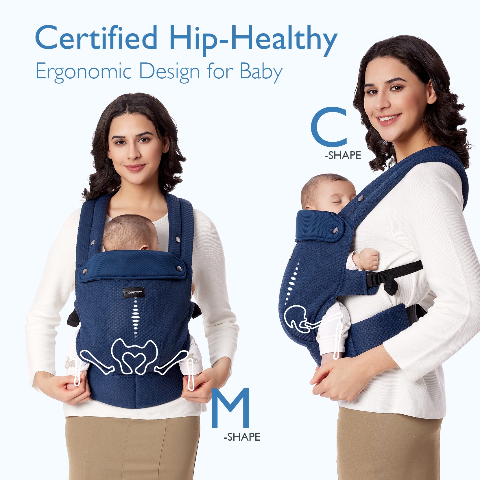 Ergonomic,Cozy and Lightweight - Baby Carrier Newborn to Toddler