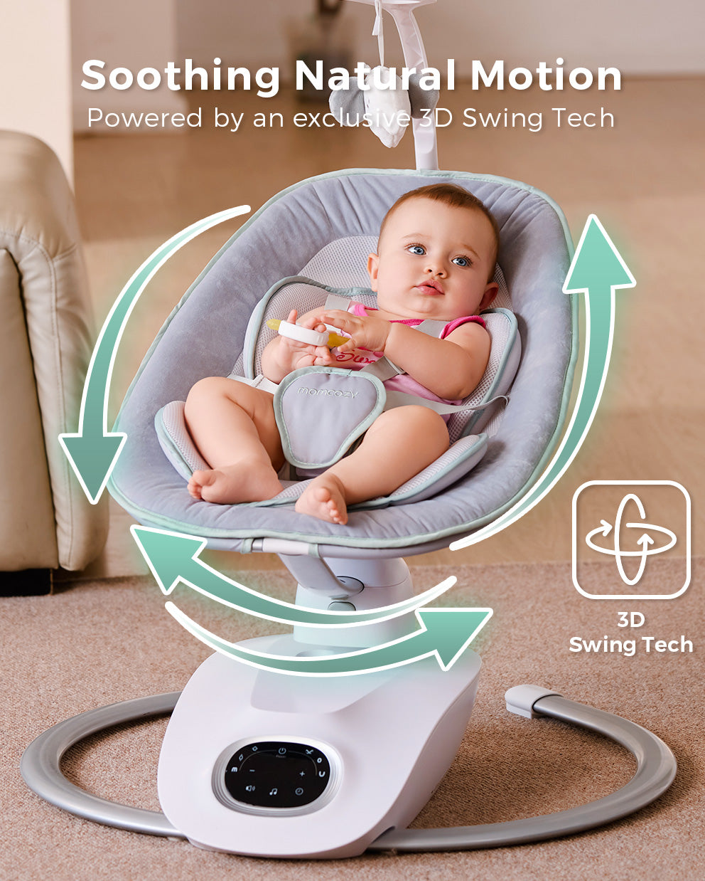 Momcozy CocoSway 3D-Motion Electric Baby Swing