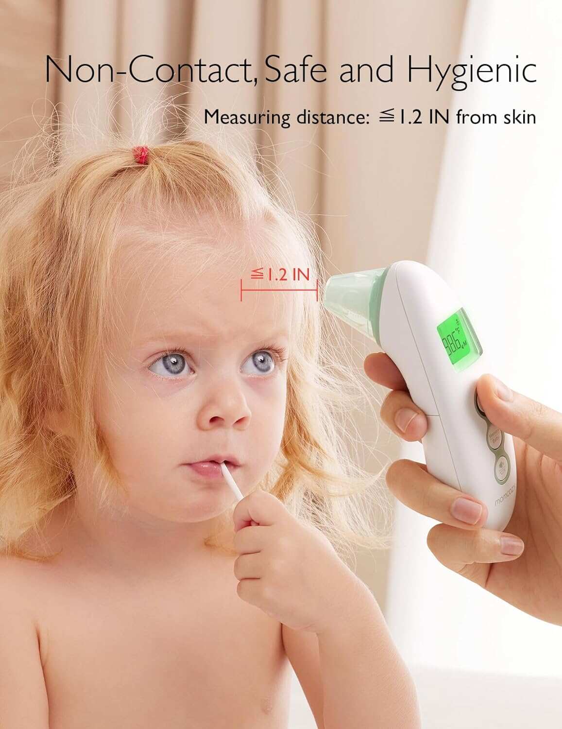 Momcozy 非接触式前额和耳温计