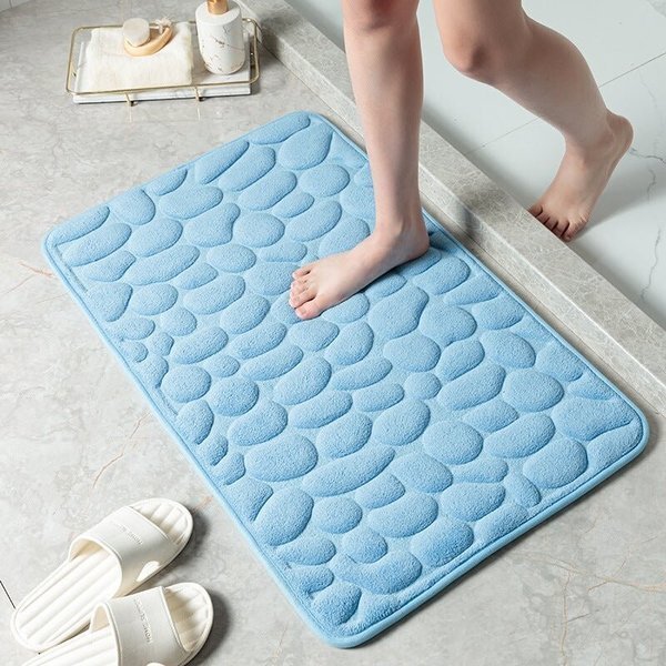 💥Last Day 48% OFF💥Cobblestone Embossed Bathroom Bath Mat