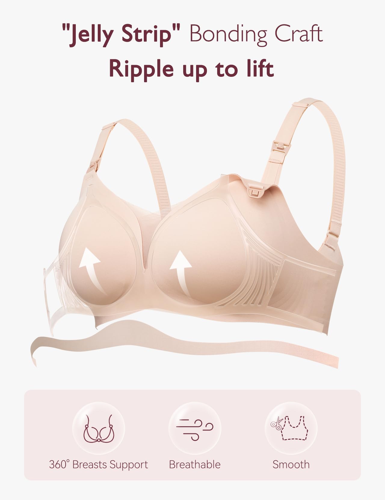 Mesh Support Maternity Bra Pregnancy Padded Wireless Bras - FB051