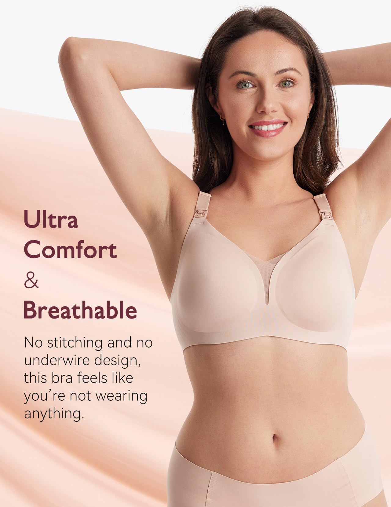 Mesh Support Maternity Bra Pregnancy Padded Wireless Bras - FB051