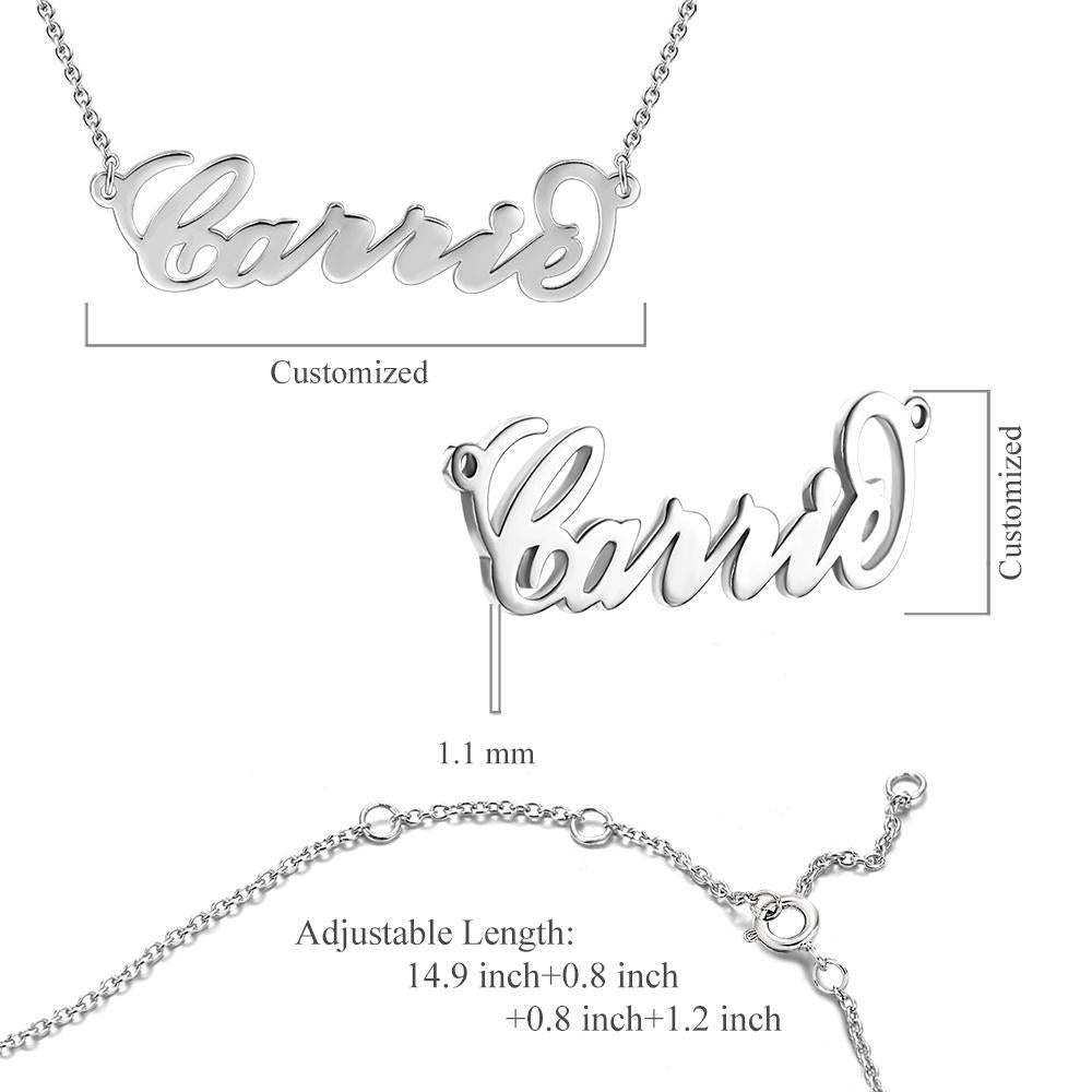 Custom Carrie Style Name Necklace