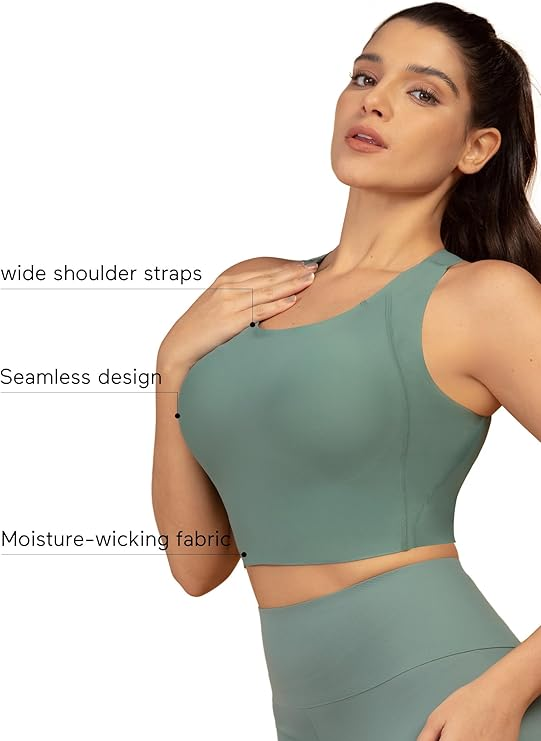 Second-Skin Bra Kongya Balance Sports Bra Lake Green