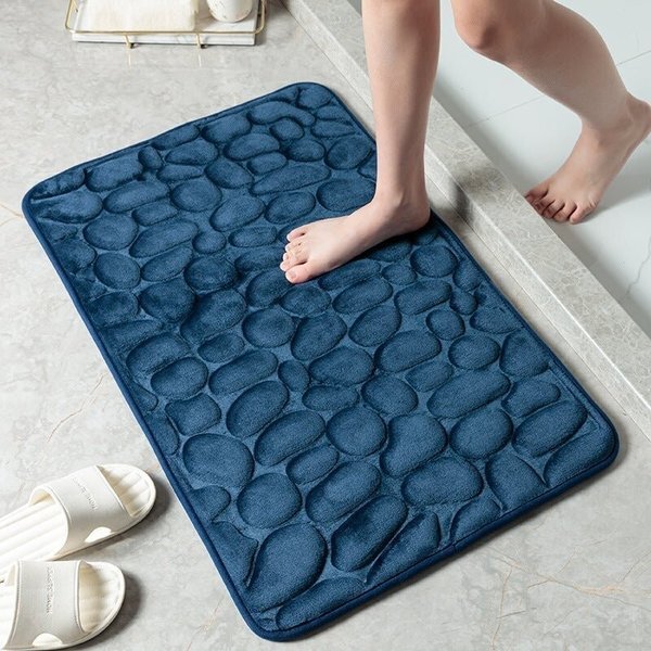 💥Last Day 48% OFF💥Cobblestone Embossed Bathroom Bath Mat