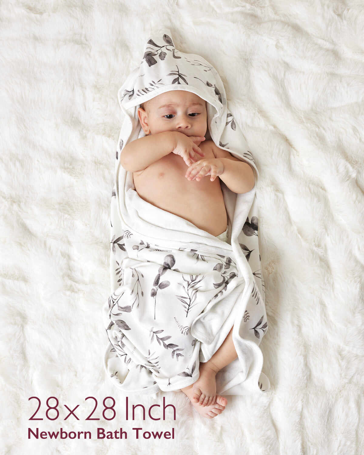 Momcozy 新生儿淋浴用连帽巾 - 2 条装（1 件装）