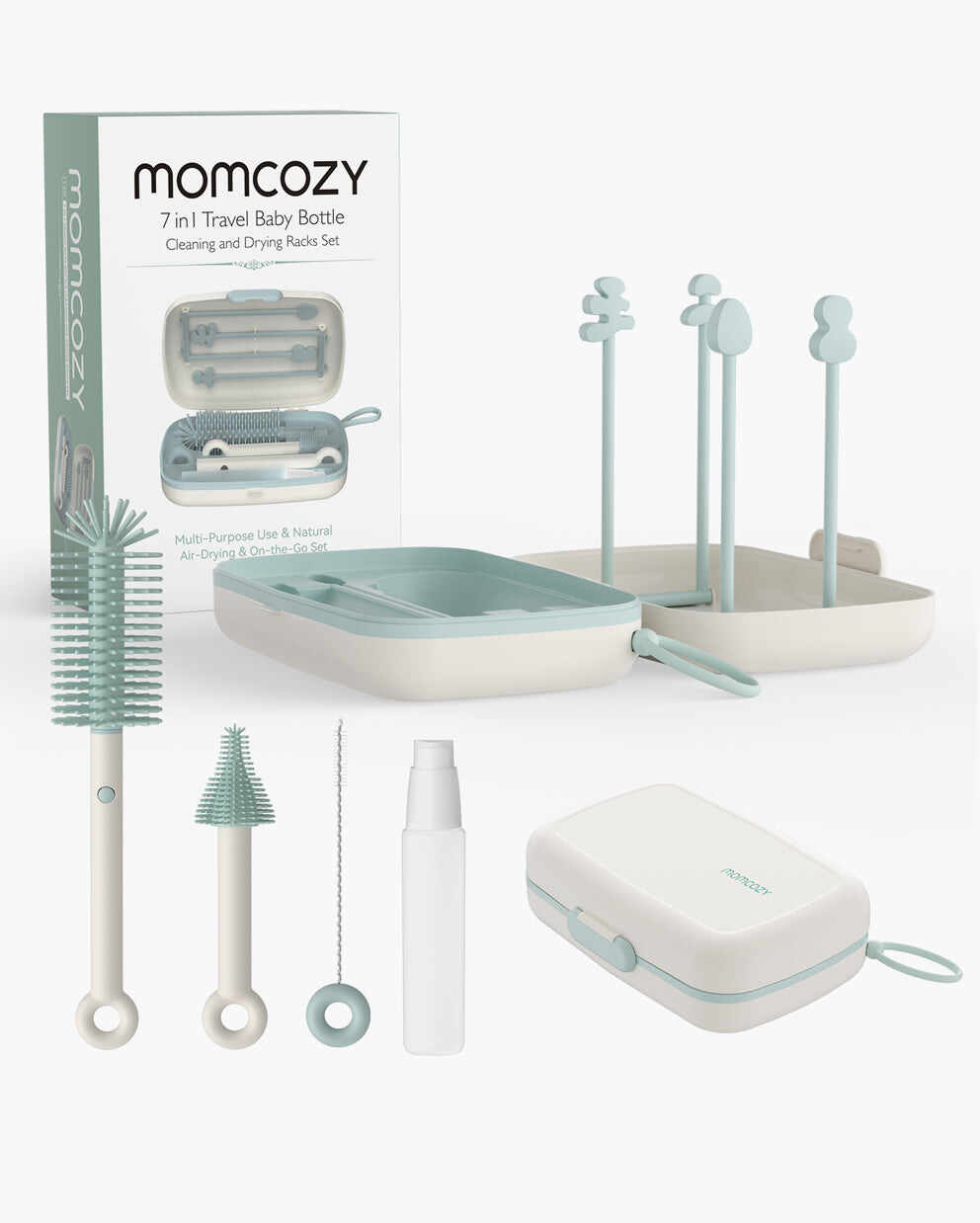 Momcozy 创新按压式设计奶瓶刷套装