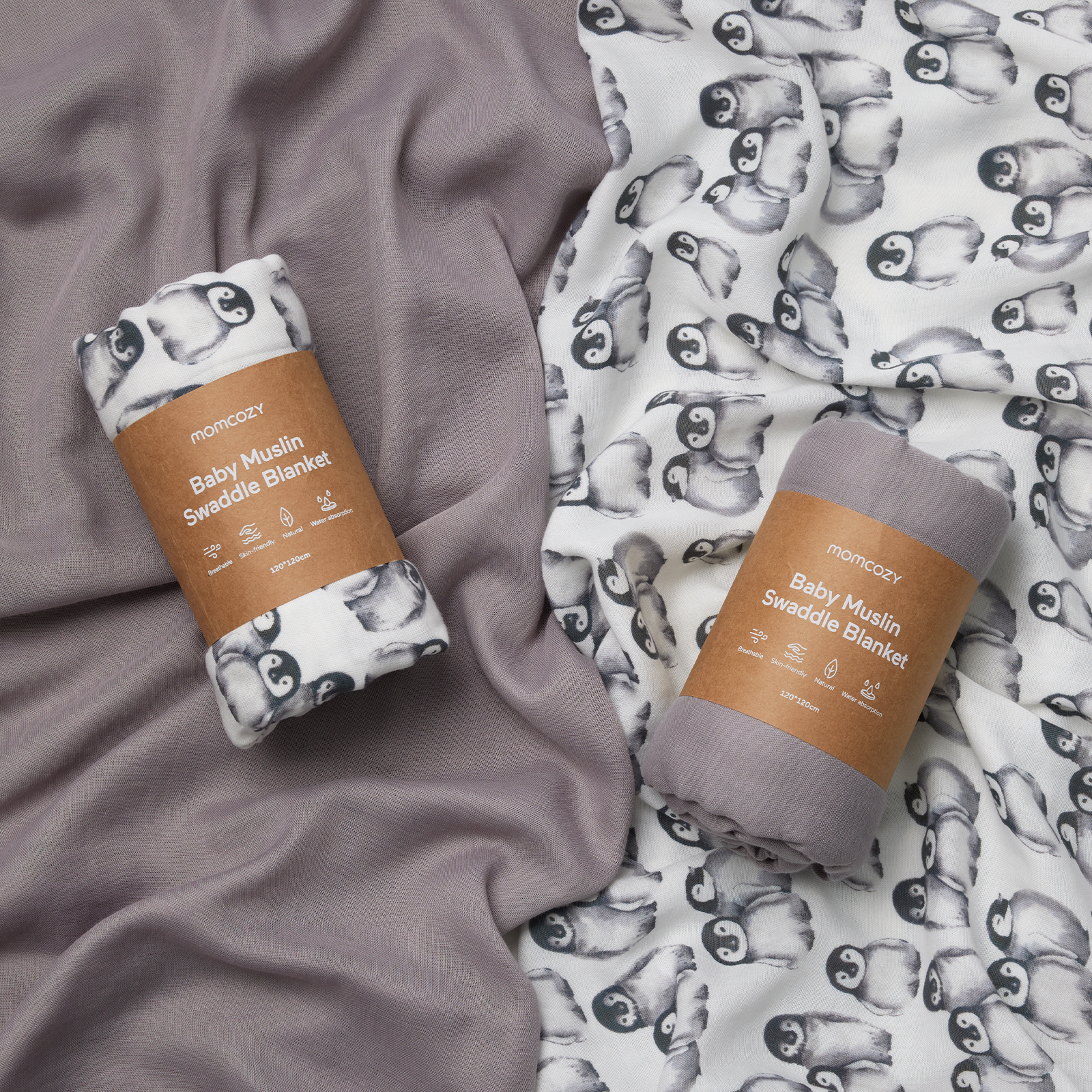 Momcozy 柔软升级薄纱襁褓毯