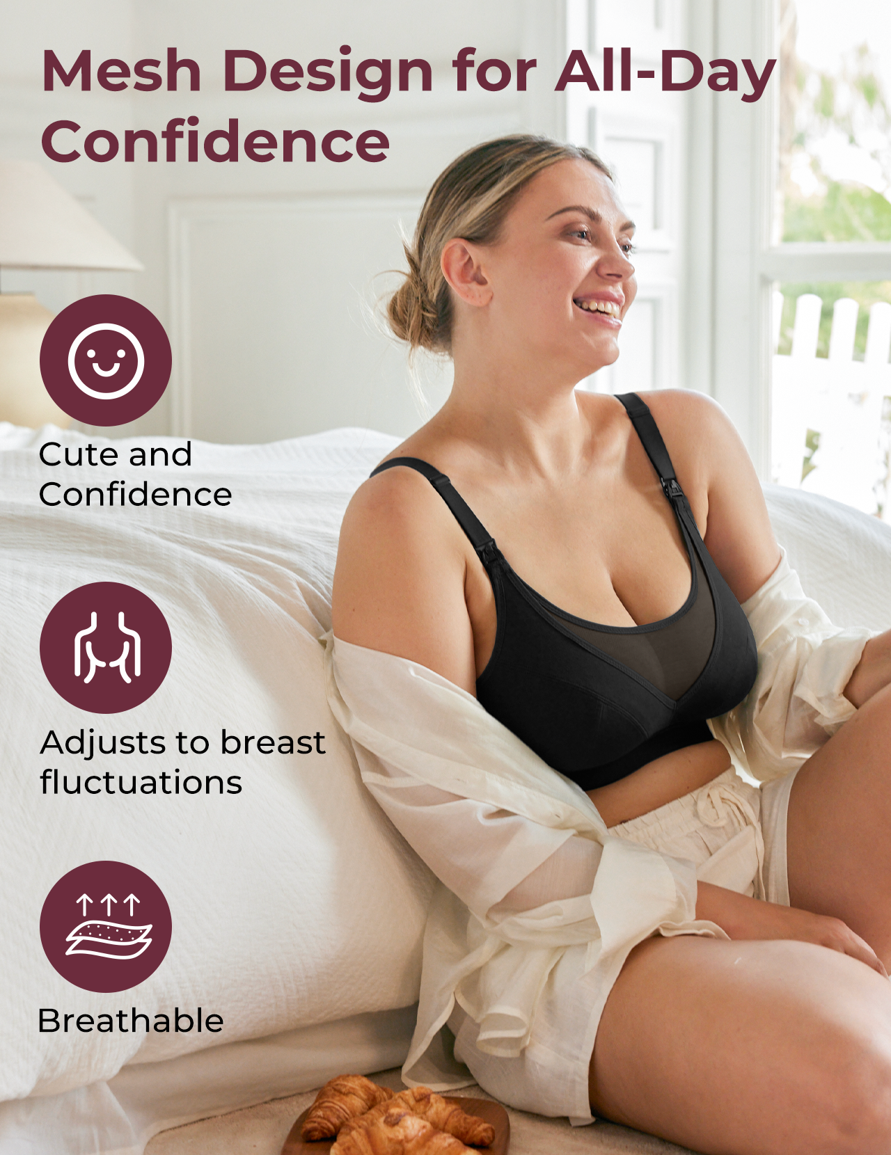 Bamboo - Ultra-Soft & Cool Breeze Pumping & Nursing Bra - HF018