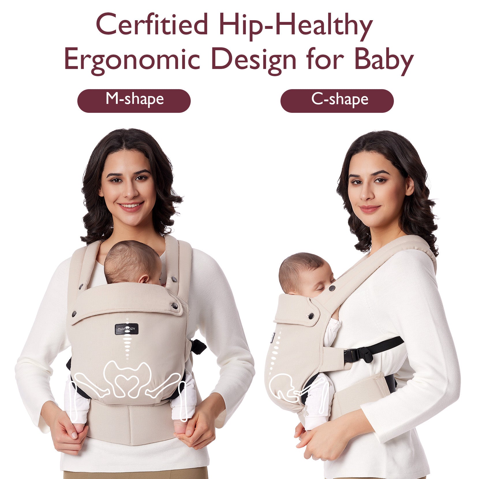 Ergonomic,Cozy and Lightweight - Baby Carrier Newborn to Toddler