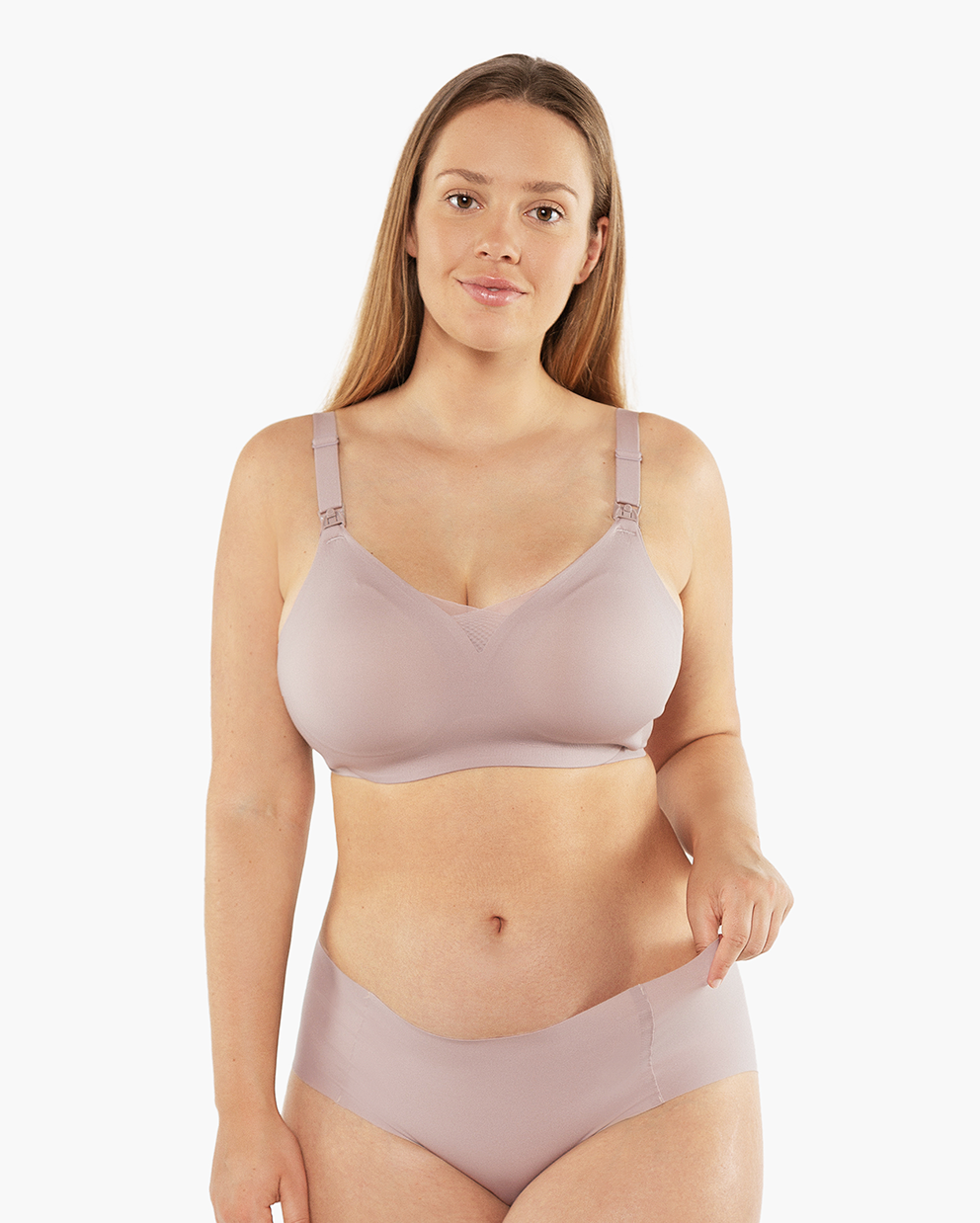 Seamless Lace & Mesh Nursing Bra