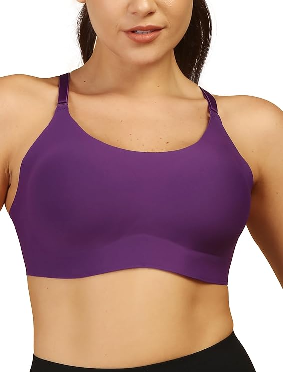 Second-Skin Bra Kongya Balance Sports Bra Dark Purple