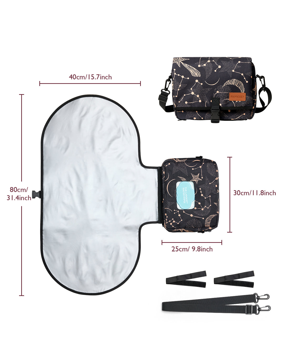 Momcozy 2-in-1 Diaper Changing Pad Bag - Portable Diaper Changing Pad