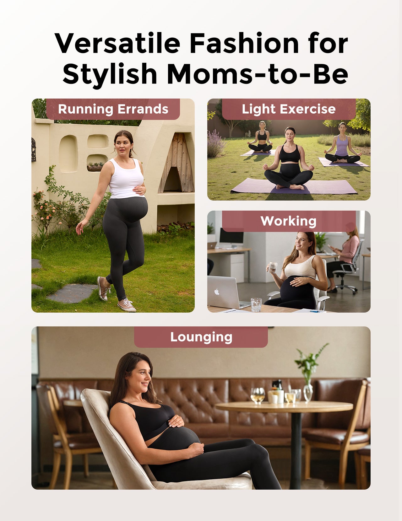 Maternity Leggings Over The Belly Maternity Yoga Pants