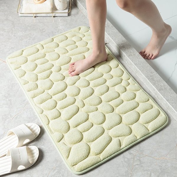 💥Last Day 48% OFF💥Cobblestone Embossed Bathroom Bath Mat