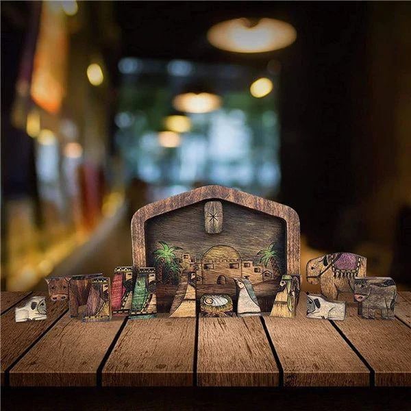 Nativity Puzzle With Wood Burned Design Wooden Jesus Puzzles Set Jigsaw Game