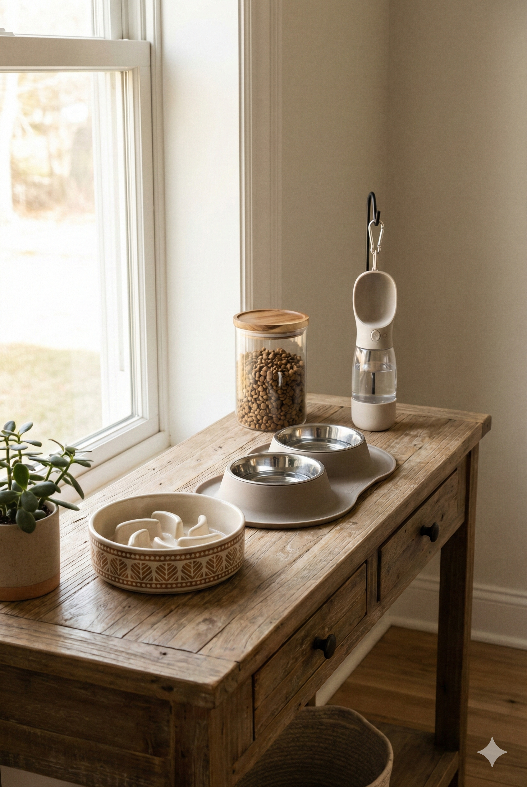 Anti-Spill Stainless Steel Pet Bowl